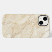 Elegant Cream and Gold Marble iPhone Case (Rückseite (Horizontal))