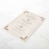 Elegant Cream Floral Wedding Invitation Folieneinladung (Gedreht)