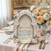 Elegant Cream Islamic Muslim Wedding Einladung