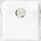 Elegant Cream Ivory Script Vielen Dank Runder Aufkleber (Tasche)