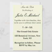 Elegant Cream Rose Heart Wedding Invitation (Rückseite)