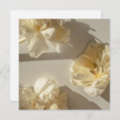 Elegant Cream Tulips in warm light,  Dankeskarte (Vorne/Hinten)