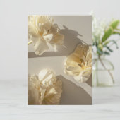 Elegant Cream Tulips in warm light,  Dankeskarte (Stehend Vorderseite)