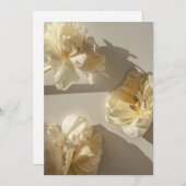 Elegant Cream Tulips in warm light,  Dankeskarte (Vorne/Hinten)