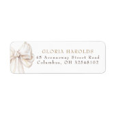 Elegant Cream White Bow Bridal Shower (Vorne)