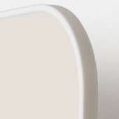 Elegant Creme-monogramm Anfangsbuchstabe Name Pickleball Schläger (Linke Seite)