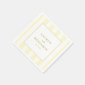 Elegant cremefarben gestreift minimalistisch serviette (Ecke)