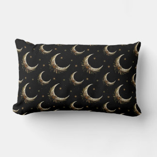 Elegant Crescent Moon Pillow Lendenkissen