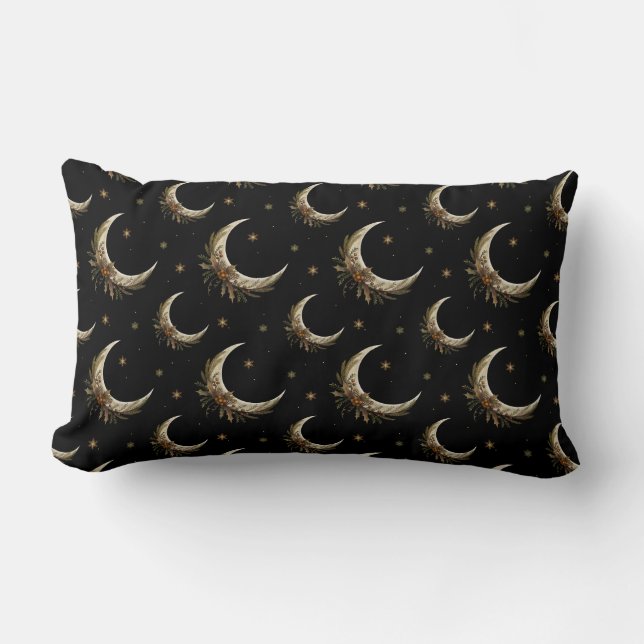 Elegant Crescent Moon Pillow Lendenkissen (Vorderseite)
