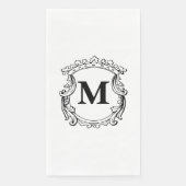 Elegant Crest Custom Monogram  Serviette (Vorderseite)