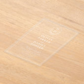 Elegant Crest Monogram Luxury Wedding Acryleinladungen (Ablage )