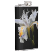 Elegant Crested Iris White Floral Flachmann (Rechts)