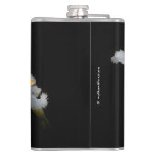 Elegant Crested Iris White Floral Flachmann (Rückseite)