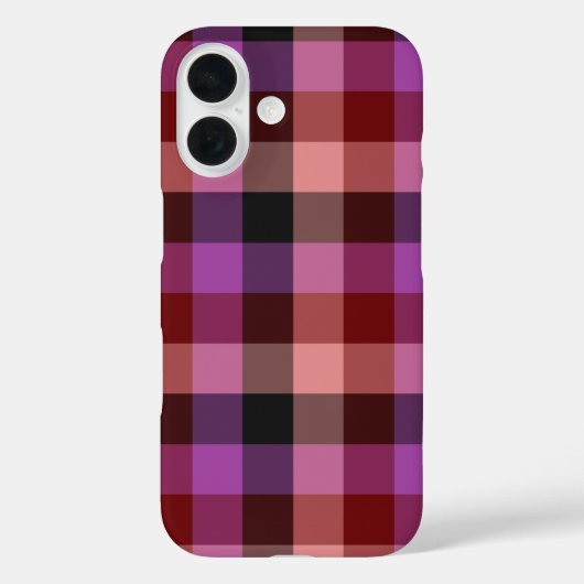 Elegant crimson and plum plaid seamless pattern Case-Mate iPhone hülle (Rückseite)