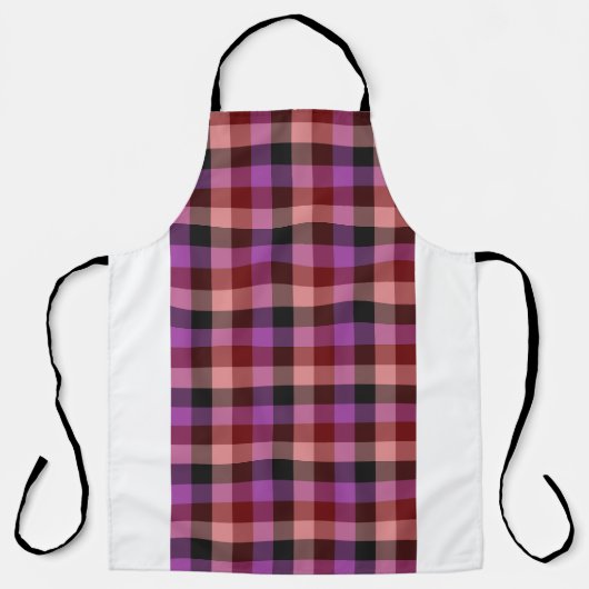 Elegant crimson and plum plaid seamless pattern schürze (Vorderseite)