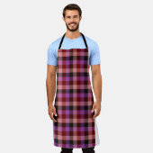 Elegant crimson and plum plaid seamless pattern schürze (Getragen)