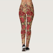 Elegant Crimson Floral | von Asarteon Leggings (Rückseite)