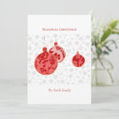 Elegant Crimson Frische Pasta machen Feiertagskarte (Stehend Vorderseite)