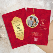 Elegant Crimson Gold Luxus königlich Einladung