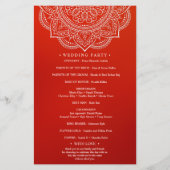 Elegant Crimson Indian Paisley Wedding Zeremony (Rückseite)