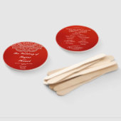 Elegant Crimson Paisley Indian Wedding Program Fächer (Non-assembled)