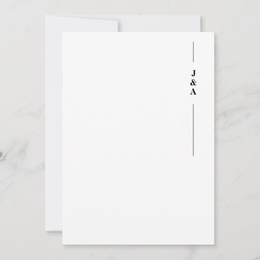 Elegant Crimson Red Monogram Initials Wedding Einladung (Rückseite)