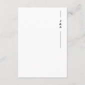 Elegant Crimson Red Monogram Wedding Details Begleitkarte (Rückseite)