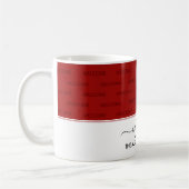 Elegant Crimson Red WELCOME ZU UNSEREM ZUHAUSE Gas Kaffeetasse (Links)