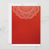 Elegant Crimson White Paisley Wedding Brunch Einladung (Rückseite)