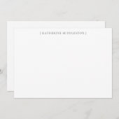 Elegant Crisp White | Mitteilungskarte (Vorne/Hinten)