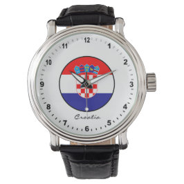 Elegant Croatia Watch & Kroatische Flagge Armbanduhr