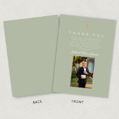 Elegant Cross Boy First Communion Dankeskarte