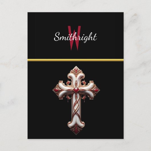 Elegant Cross Postkarte (Vorderseite)