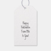 Elegant Crow Halloween Gefallen Geschenkanhänger (Rückseite)