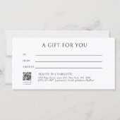 Elegant Crown Salon Beige Gift Certificate (Rückseite)