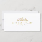 Elegant Crown Salon White Gift Certificate (Vorderseite)