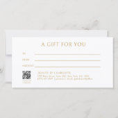 Elegant Crown Salon White Gift Certificate (Rückseite)