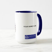 ELEGANT CROWNS - BLAUE SONNENBLUME TASSE (VorderseiteRechts)