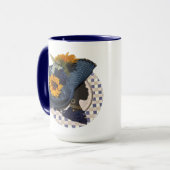 ELEGANT CROWNS - BLAUE SONNENBLUME TASSE (Vorderseite Links)
