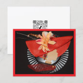 ELEGANT CROWNS -RED / BLACK POSTKARTE (Vorne/Hinten)
