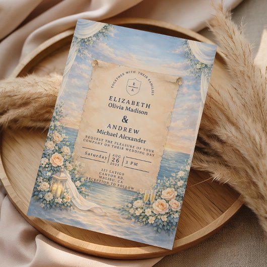 Elegant Cruise Ship Wedding Einladung