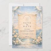 Elegant Cruise Ship Wedding Save The Date (Vorderseite)