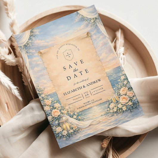 Elegant Cruise Ship Wedding Save The Date