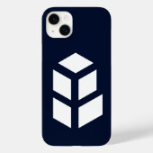 Elegant Cube Schwarz-weiß Case-Mate iPhone Hülle (Rückseite)