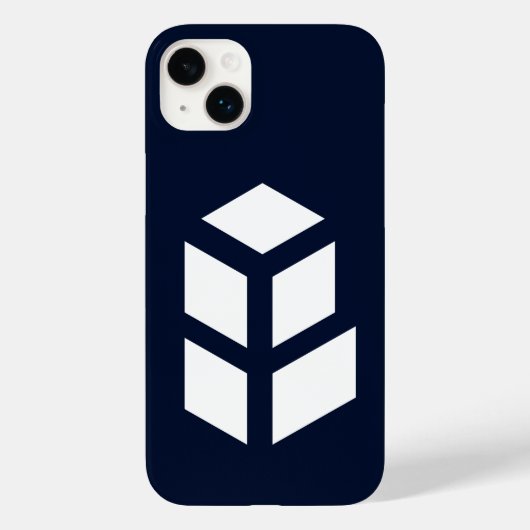 Elegant Cube Schwarz-weiß Case-Mate iPhone Hülle (Rückseite)