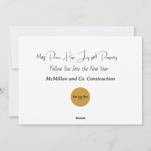 Elegant Cursive Frohe Weihnachten (Rückseite)