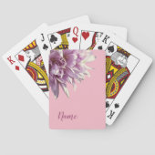 Elegant Cusom Name floral Spielkarten (Rückseite)
