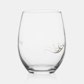 Elegant Custom 40th Anniversary Keepake Geschenk Weinglas Ohne Stiel (Rechts)