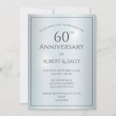 Elegant Custom 60. Hochzeitsszenario-Party Einladung (Vorderseite)