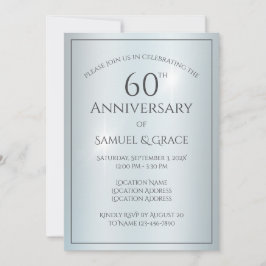 Elegant Custom 60. Hochzeitsszenario-Party Einladung